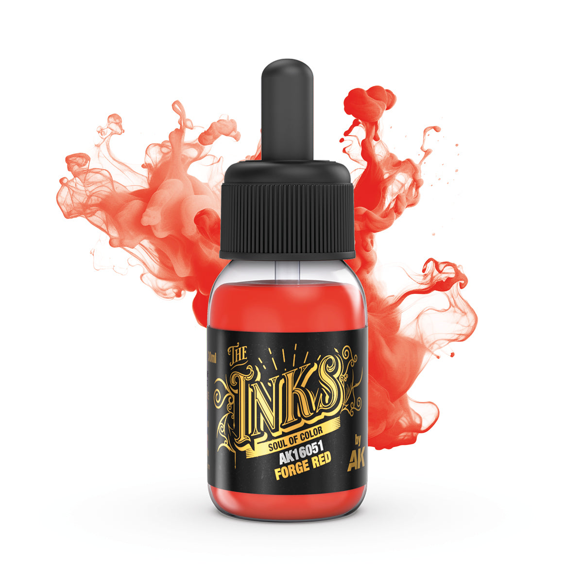 AK Interactive The Inks Forge Red (AK16051), Ink für Lasuren und Washes, 30 ml