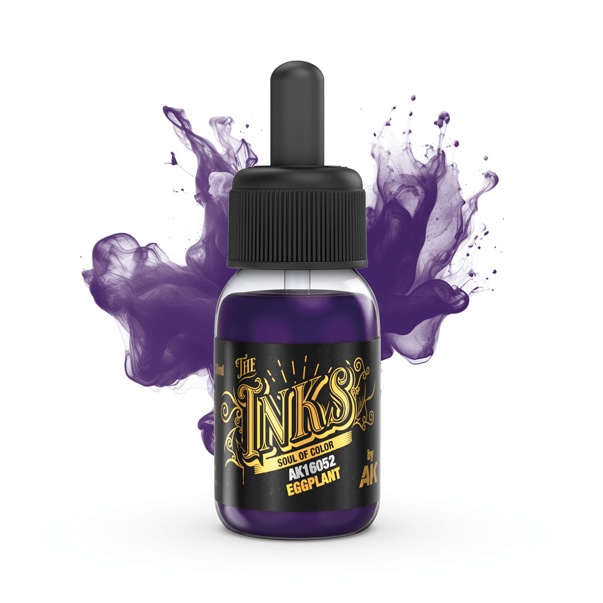 AK Interactive The Inks Eggplant (AK16052), Ink für Lasuren und Washes, 30 ml