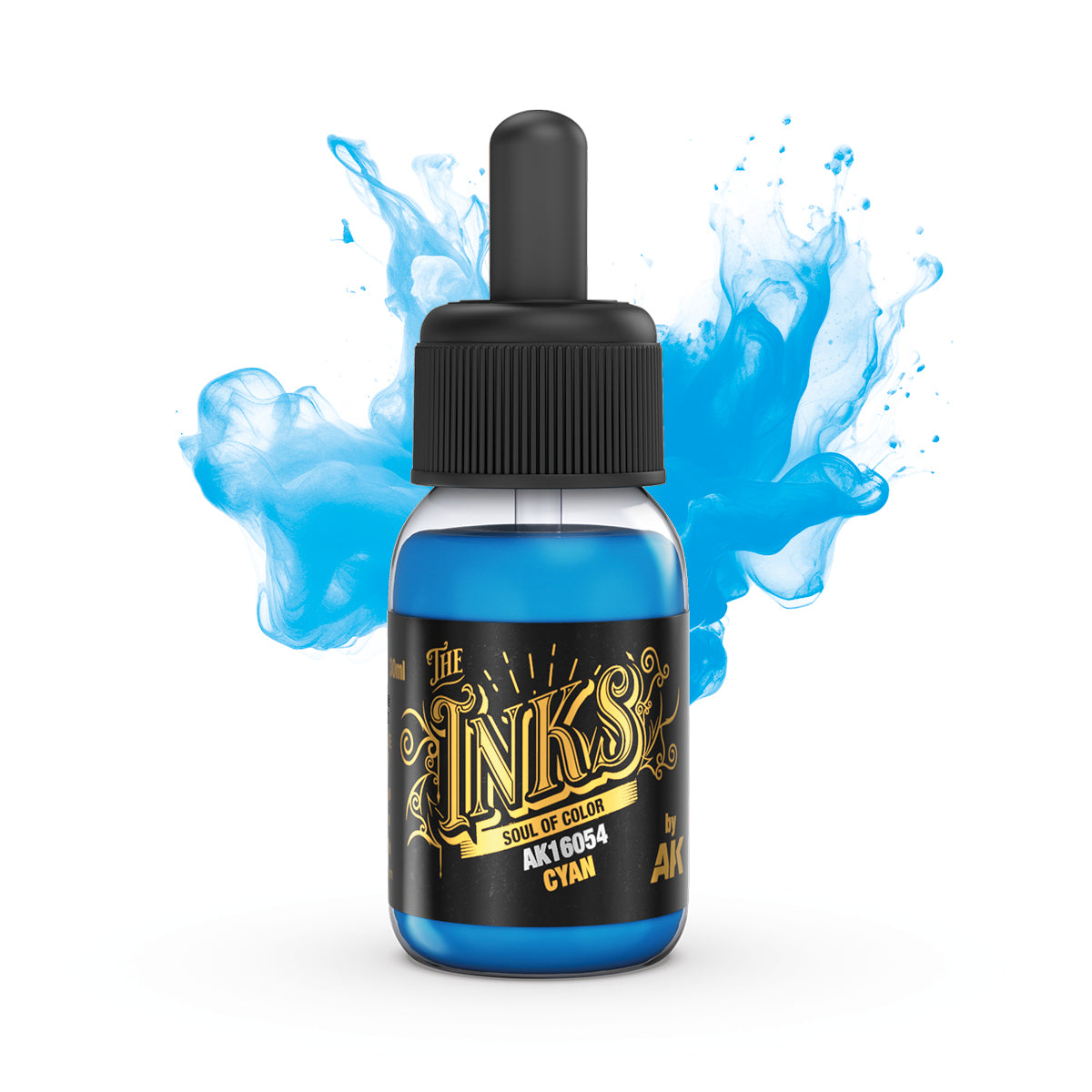 AK Interactive The Inks Cyan (AK16054), Ink für Lasuren und Washes, 30 ml