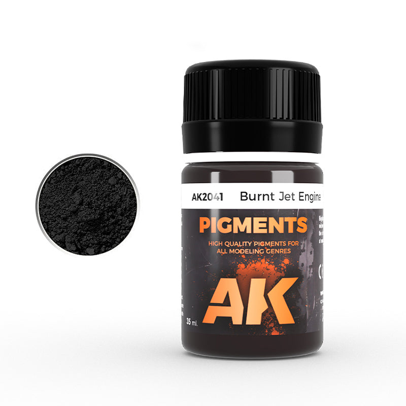 AK Interactive Pigment Burnt Jet Engine (AK2041), Weathering-Pigment, 35 ml
