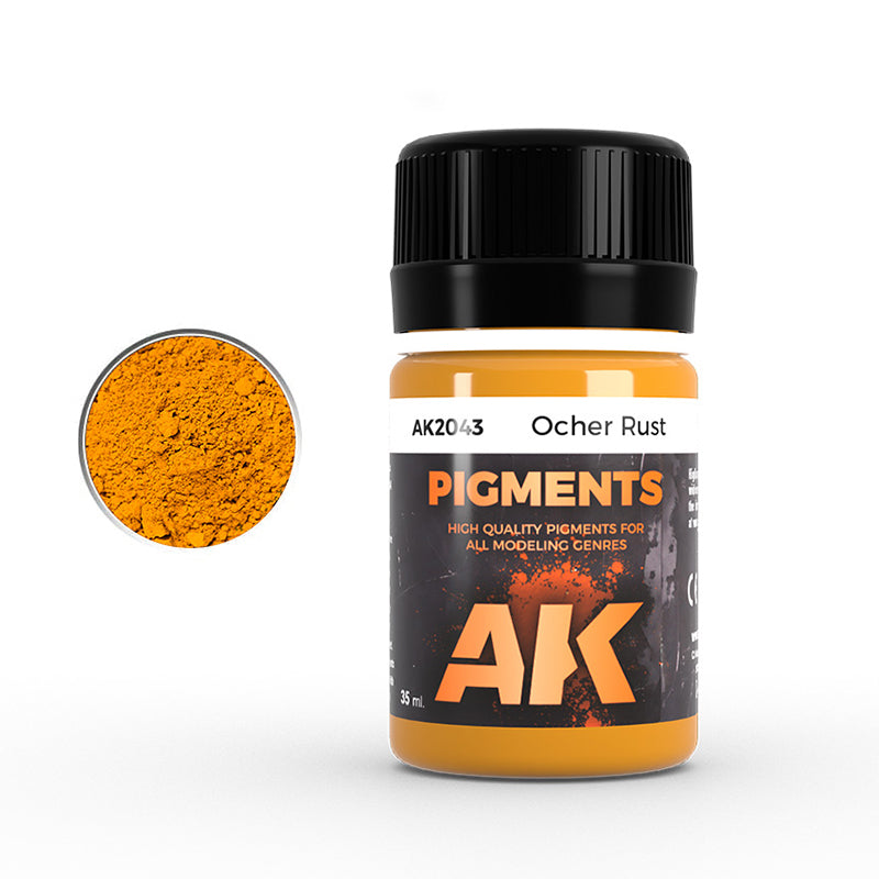 AK Interactive Pigment Ocher Rust (AK2043), Weathering-Pigment, 35 ml
