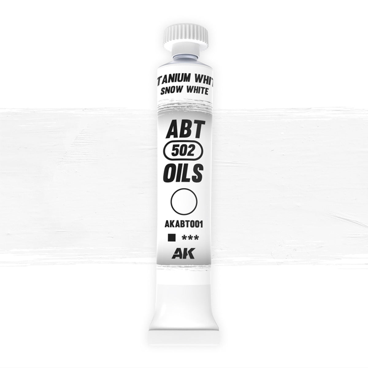 AK Interactive ABT 502 Oil Titanium White (AKABT001), Ölfarbe für Weathering, 20 ml