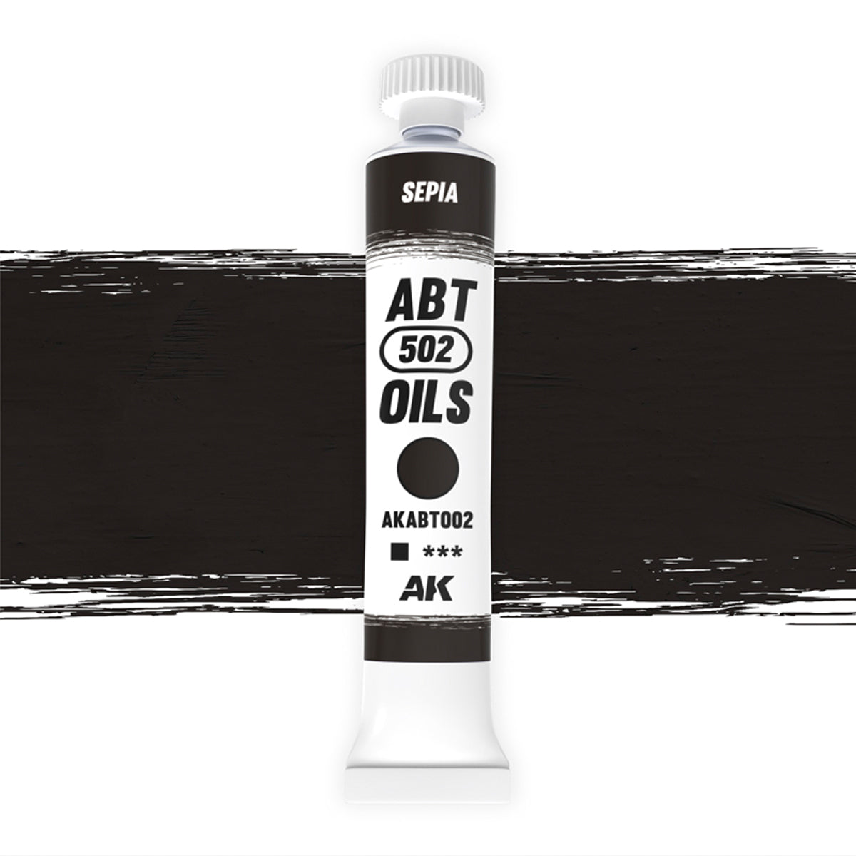 AK Interactive ABT 502 Oil Sepia (AKABT002), Ölfarbe für Weathering, 20 ml