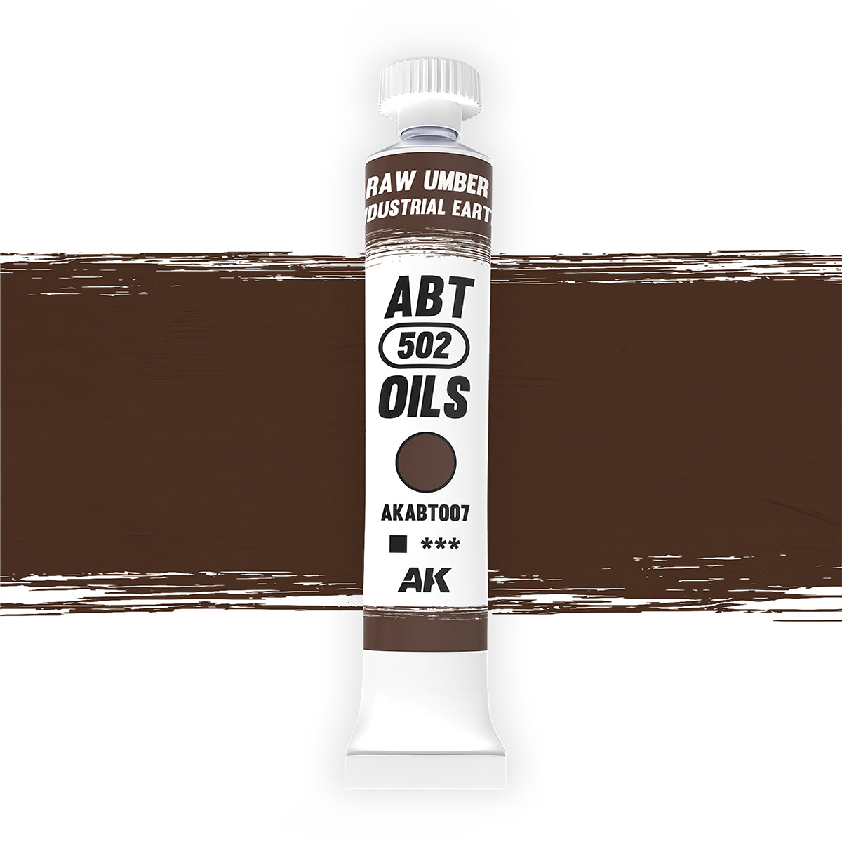 AK Interactive ABT 502 Oil Raw Umber / Industrial Earth (AKABT007), Ölfarbe für Weathering, 20 ml