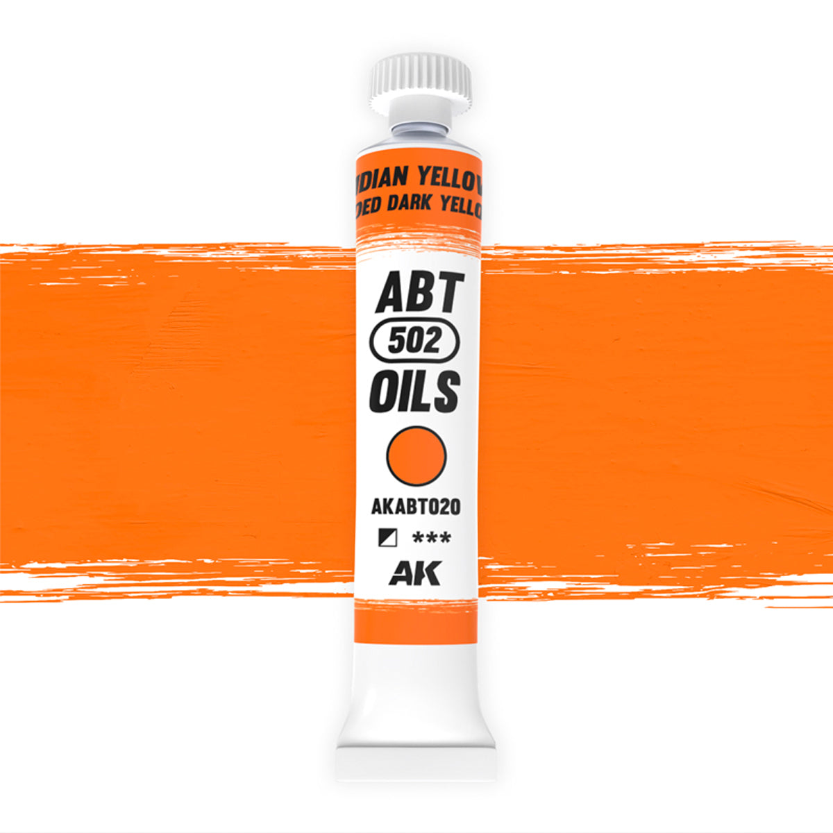 AK Interactive ABT 502 Oil Indian Yellow / Faded Dark Yellow (AKABT020), Ölfarbe für Weathering, 20 ml