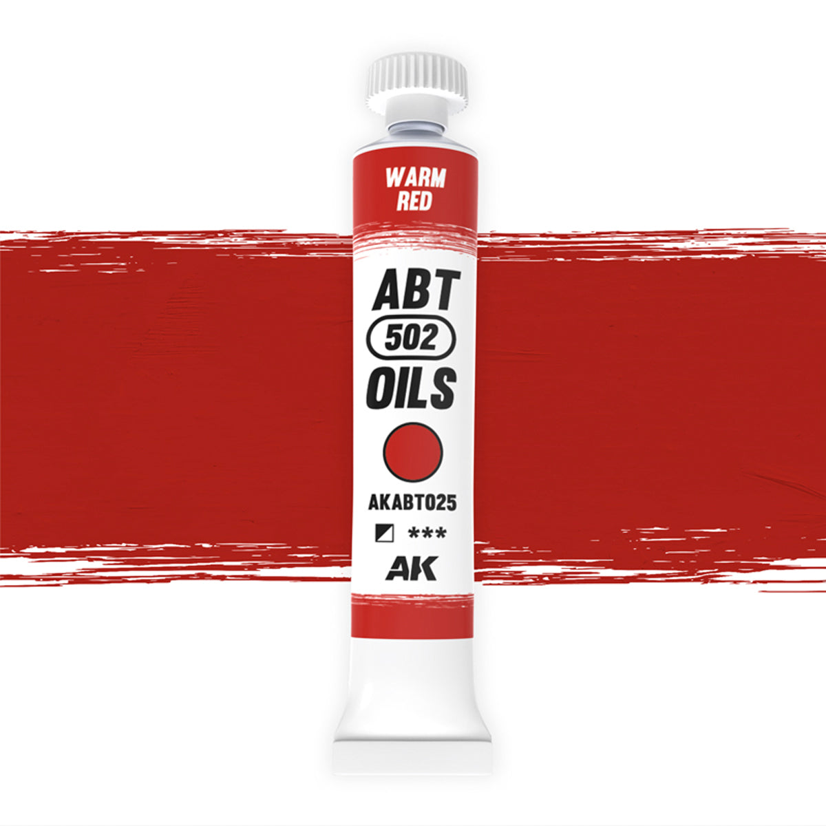 AK Interactive ABT 502 Oil Warm Red (AKABT025), Ölfarbe für Weathering, 20 ml