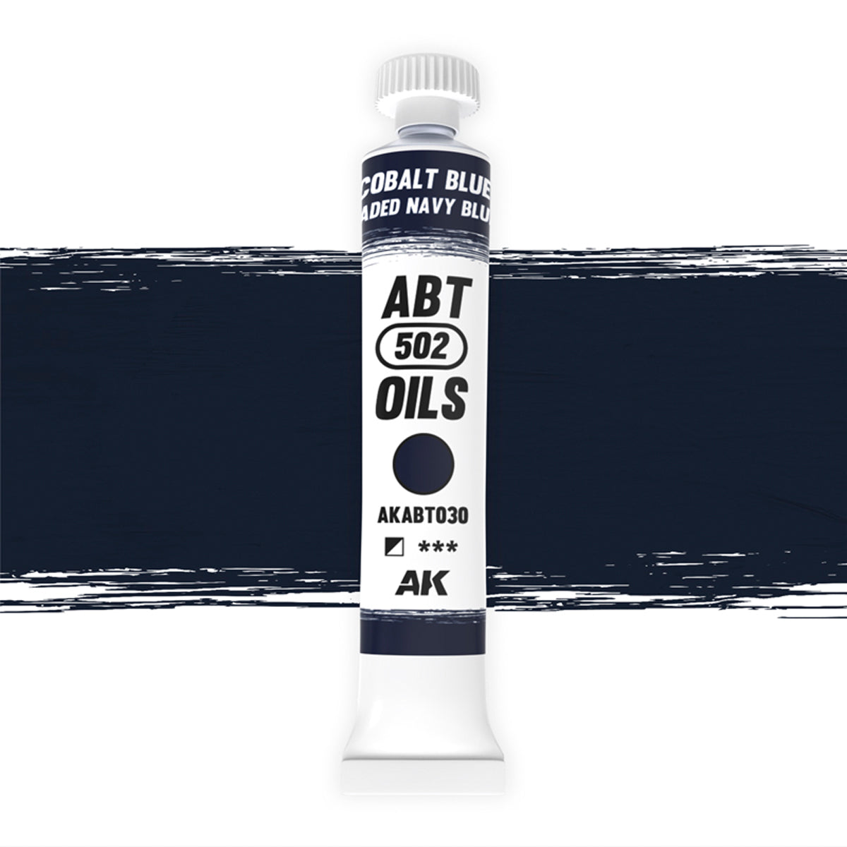 AK Interactive ABT 502 Oil Cobalt Blue / Faded Navy Blue (AKABT030), Ölfarbe für Weathering, 20 ml