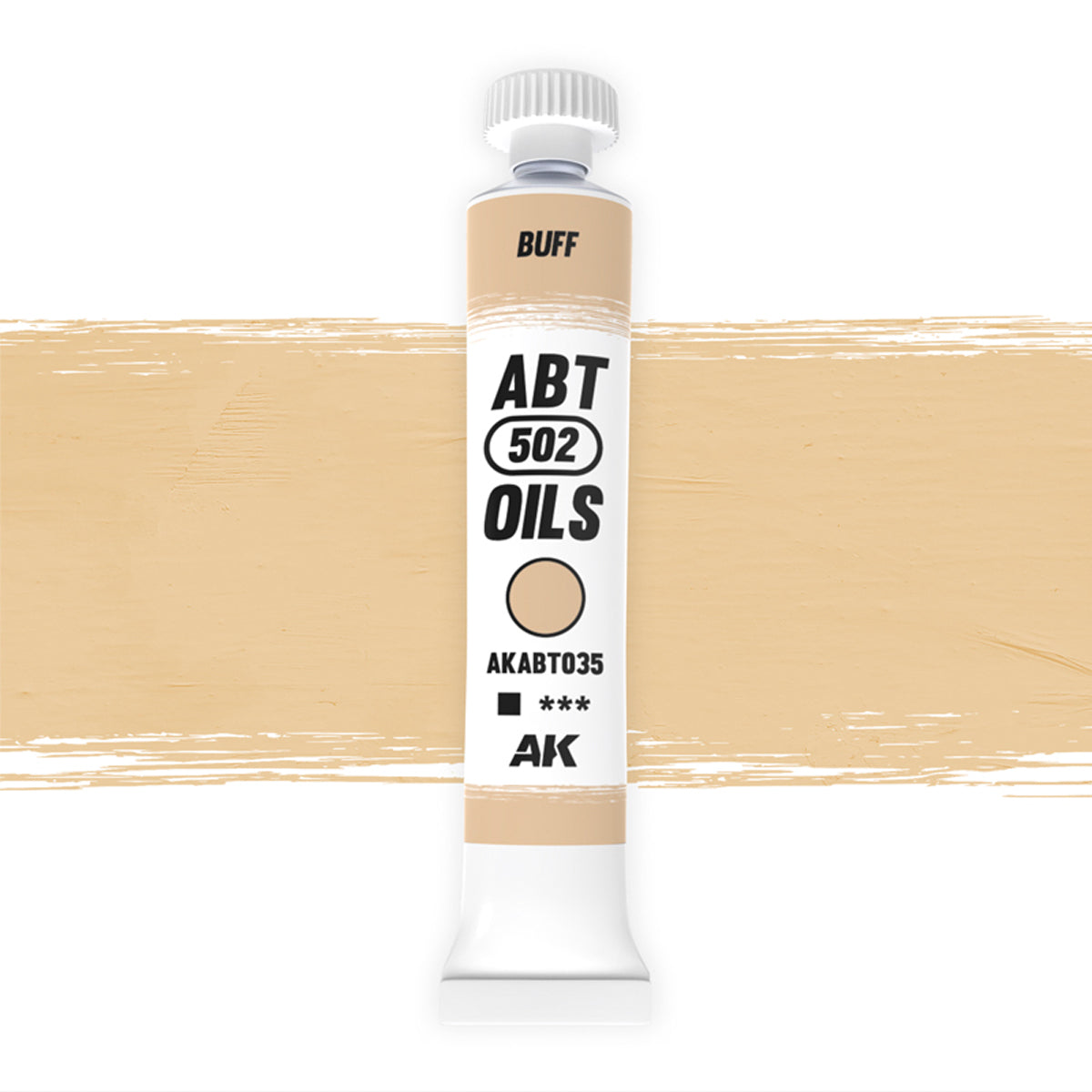AK Interactive ABT 502 Oil Buff (AKABT035), Ölfarbe für Weathering, 20 ml