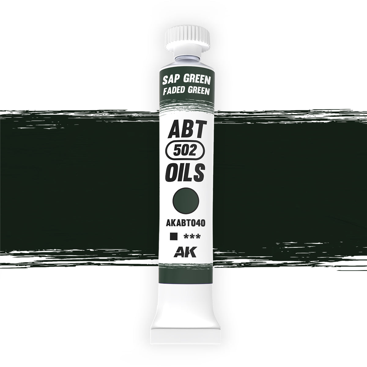 AK Interactive ABT 502 Oil Sap Green / Faded Green (AKABT040), Ölfarbe für Weathering, 20 ml