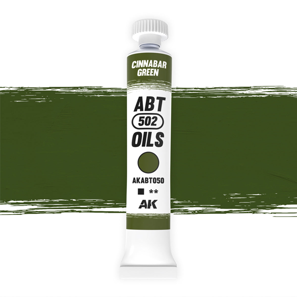 AK Interactive ABT 502 Oil Cinnabar Green (AKABT050), Ölfarbe für Weathering, 20 ml