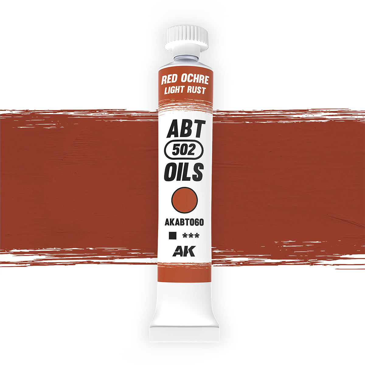 AK Interactive ABT 502 Oil Red Ochre / Light Rust (AKABT060), Ölfarbe für Weathering, 20 ml