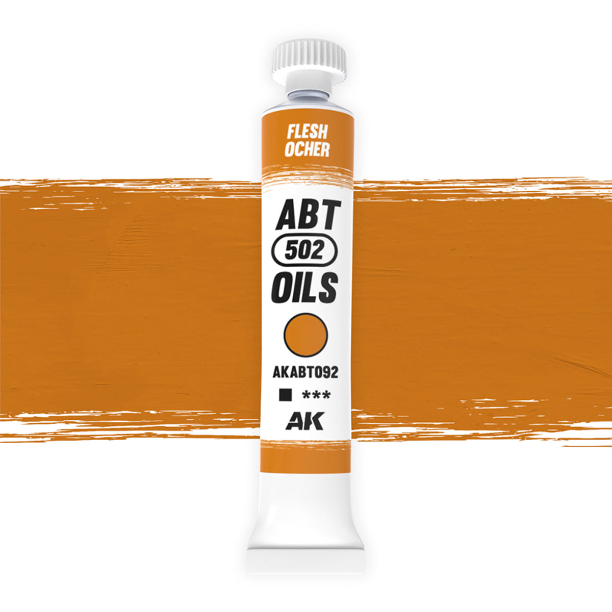 AK Interactive ABT 502 Oil Flesh Ocher (AKABT092), Ölfarbe für Weathering, 20 ml