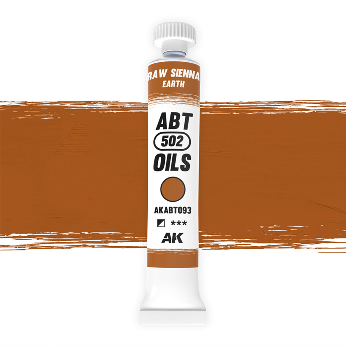 AK Interactive ABT 502 Oil Raw Sienna / Earth (AKABT093), Ölfarbe für Weathering, 20 ml