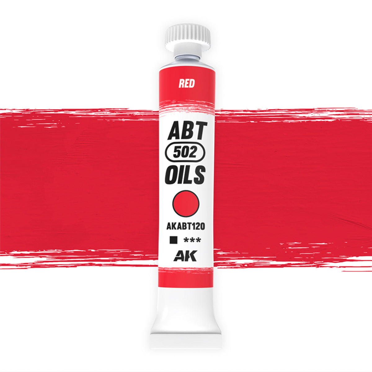 AK Interactive ABT 502 Oil Red (AKABT120), Ölfarbe für Weathering, 20 ml