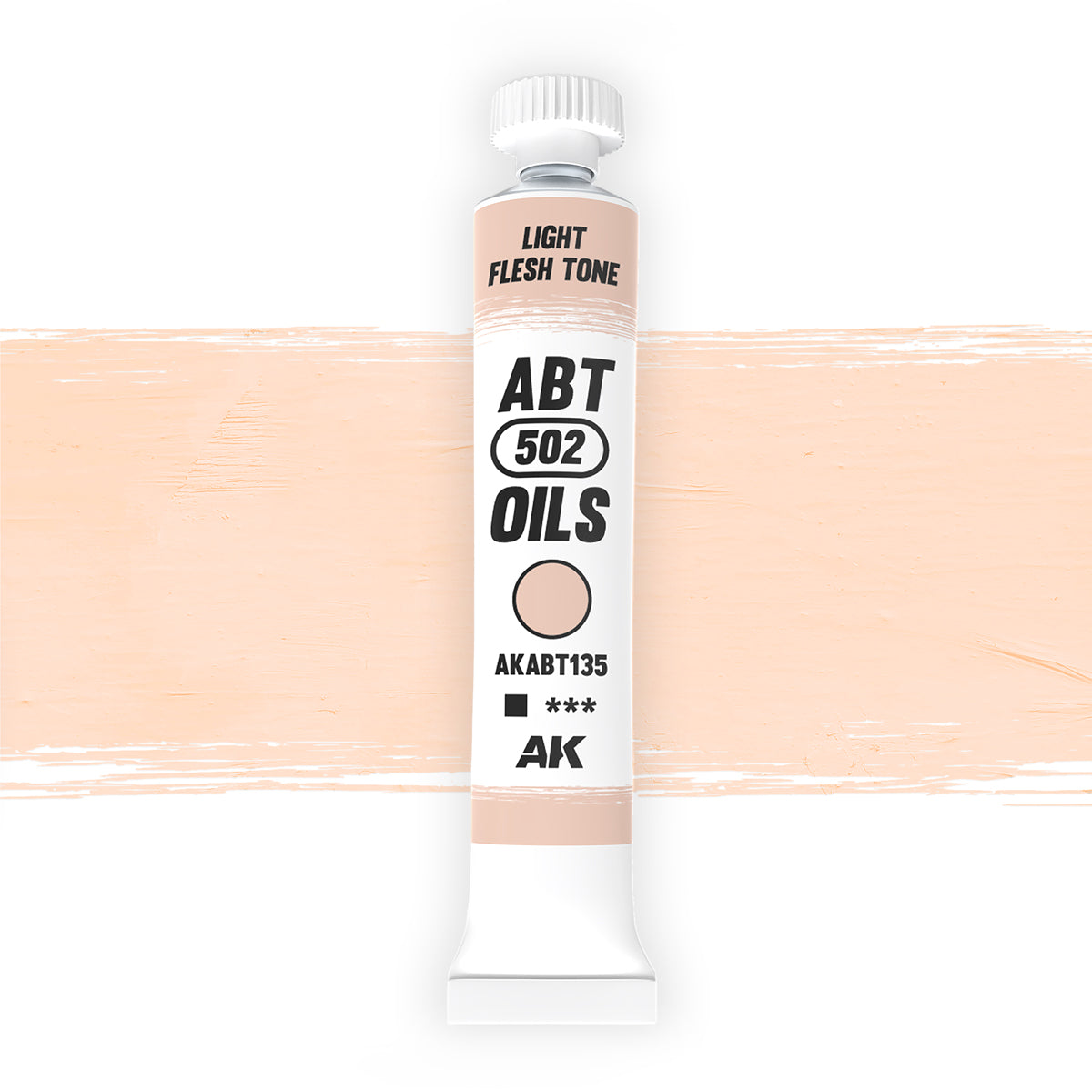 AK Interactive ABT 502 Oil Light Flesh Tone (AKABT135), Ölfarbe für Weathering, 20 ml