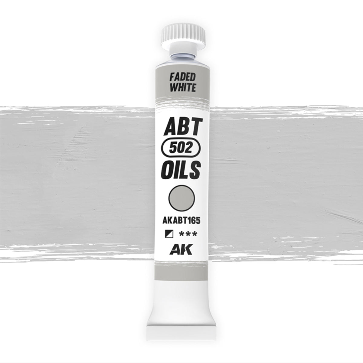 AK Interactive ABT 502 Oil Faded White (AKABT165), Ölfarbe für Weathering, 20 ml