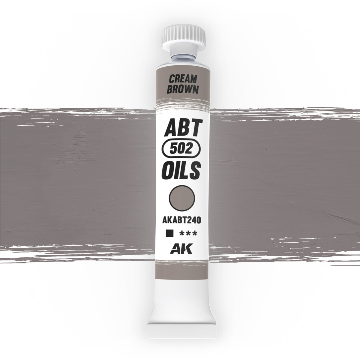 AK Interactive ABT 502 Oil Cream Brown (AKABT240), Ölfarbe für Weathering, 20 ml