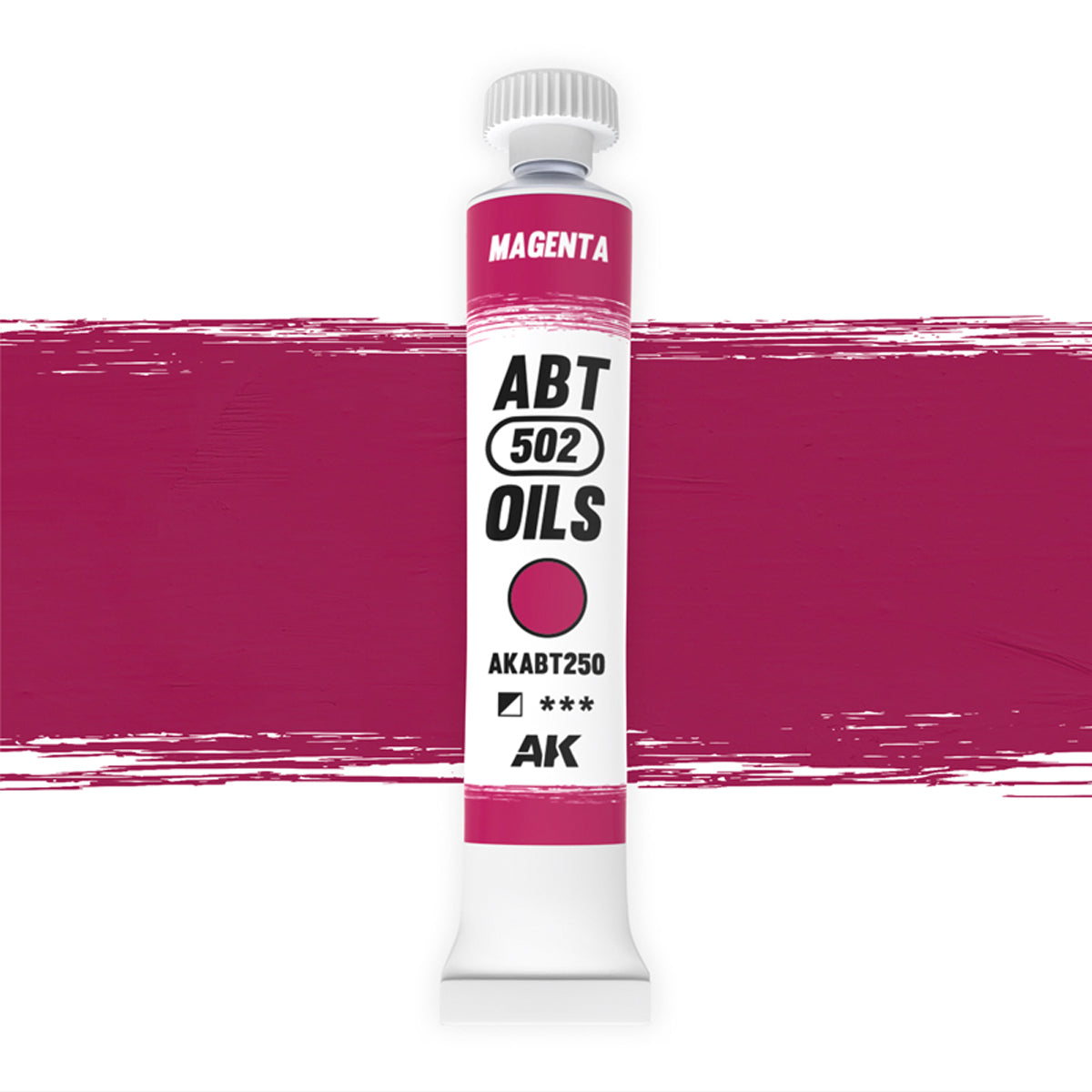 AK Interactive ABT 502 Oil Magenta (AKABT250), Ölfarbe für Weathering, 20 ml