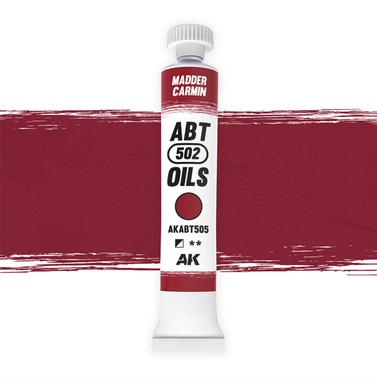 AK Interactive ABT 502 Oil Madder Carmin (AKABT505), Ölfarbe für Weathering, 20 ml