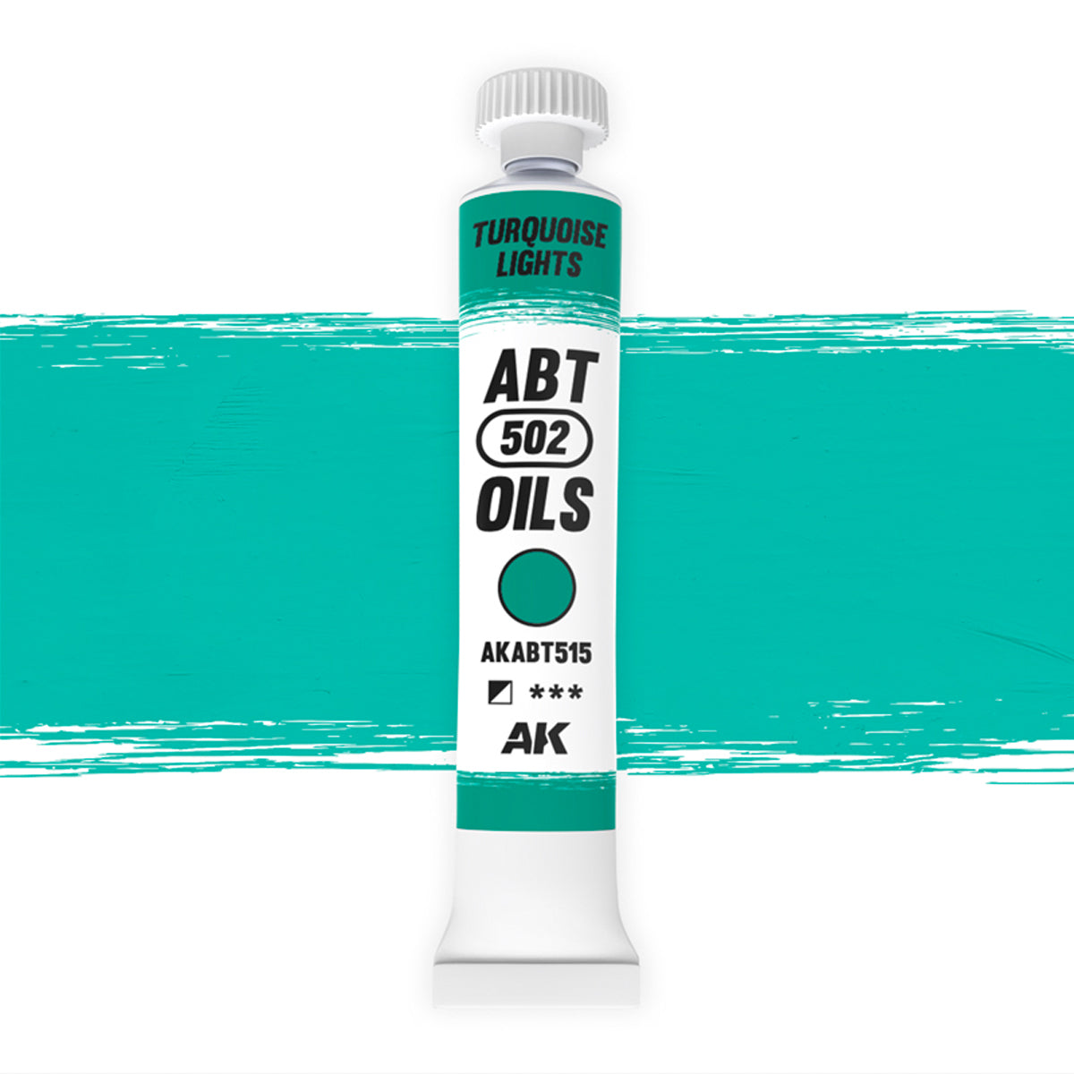 AK Interactive ABT 502 Oil Turquoise Lights (AKABT515), Ölfarbe für Weathering, 20 ml