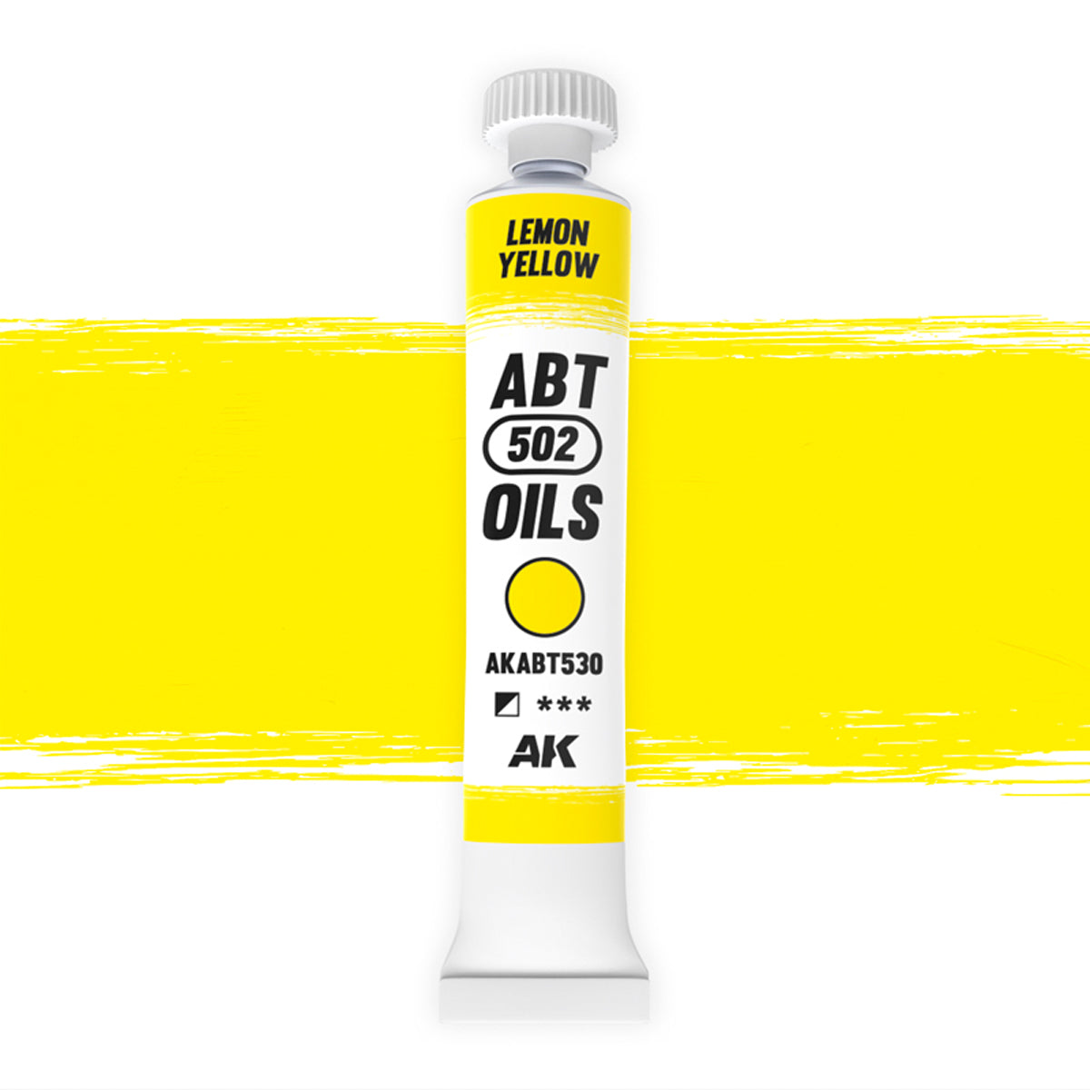AK Interactive ABT 502 Oil Lemon Yellow (AKABT530), Ölfarbe für Weathering, 20 ml