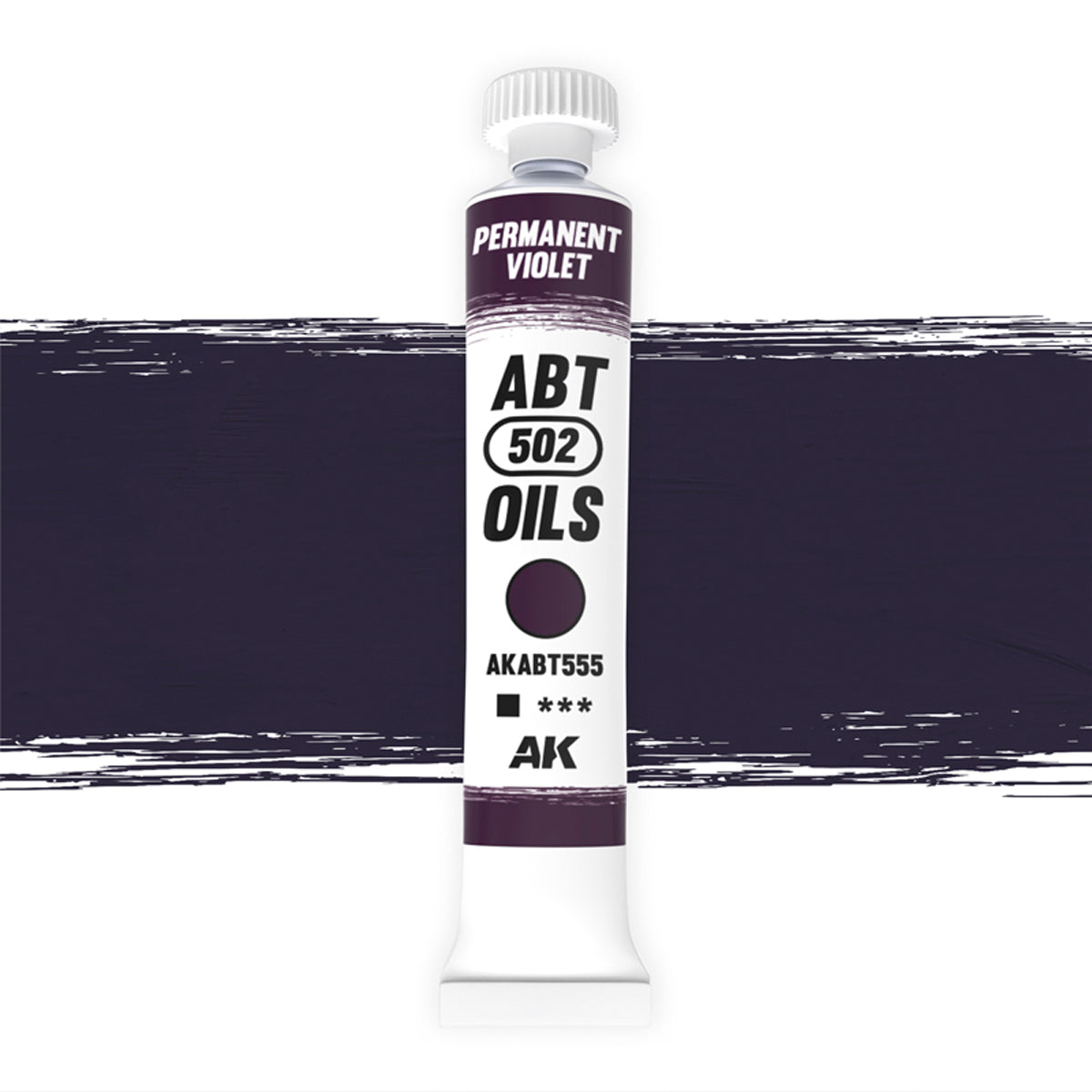 AK Interactive ABT 502 Oil Permanent Violet (AKABT555), Ölfarbe für Weathering, 20 ml