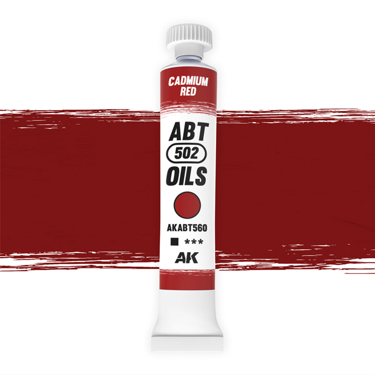AK Interactive ABT 502 Oil Cadmium Red (AKABT560), Ölfarbe für Weathering, 20 ml