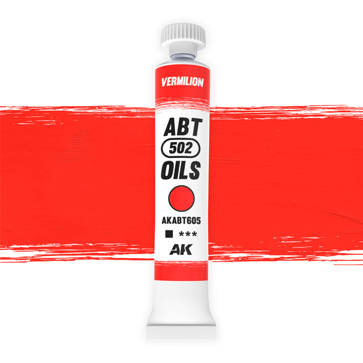 AK Interactive ABT 502 Oil Vermilion (AKABT605), Ölfarbe für Weathering, 20 ml