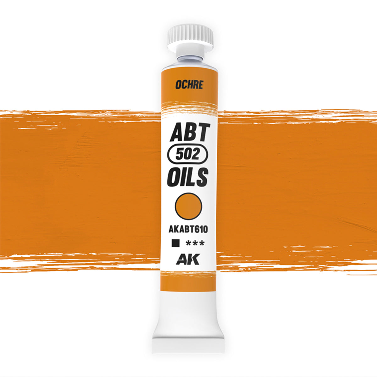 AK Interactive ABT 502 Oil Ochre (AKABT610), Ölfarbe für Weathering, 20 ml