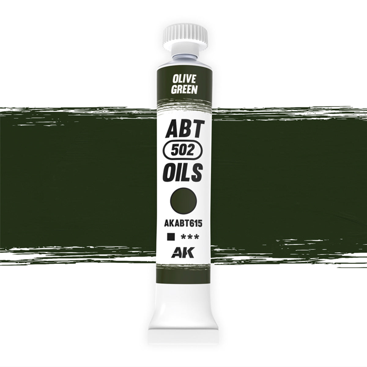 AK Interactive ABT 502 Oil Olive Green (AKABT615), Ölfarbe für Weathering, 20 ml