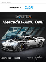 CaDA C61503W Mercedes-AMG ONE Klemmbaustein-Modell, Gesamtansicht des Fahrzeugs