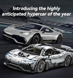 CaDA C61503W Mercedes-AMG ONE Klemmbaustein-Modell, Seitenansicht