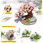LOZ 1661 Kirschblüte Klemmbaustein-Modell, Detailansicht der Blüten