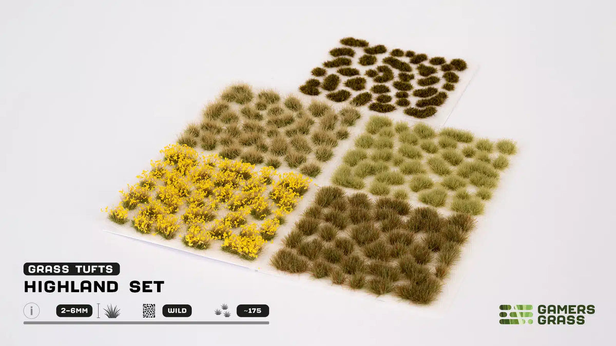 Gamers Grass – Tuft Set: Highland Tuft Set
