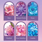 JIE STAR JJ9163 Mondblume Klemmbaustein-Modell, Ansicht des kompletten Sets