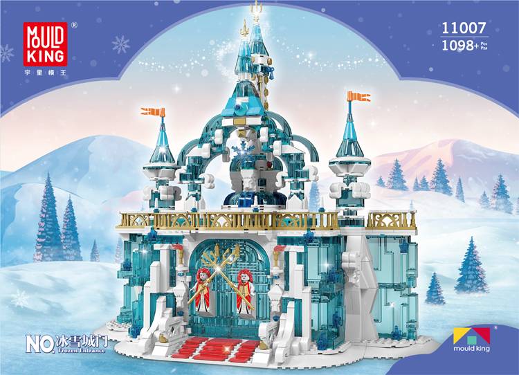 Mould King 11007 Frozen Entrance Klemmbaustein-Modell, Gesamtansicht des Eingangsportals
