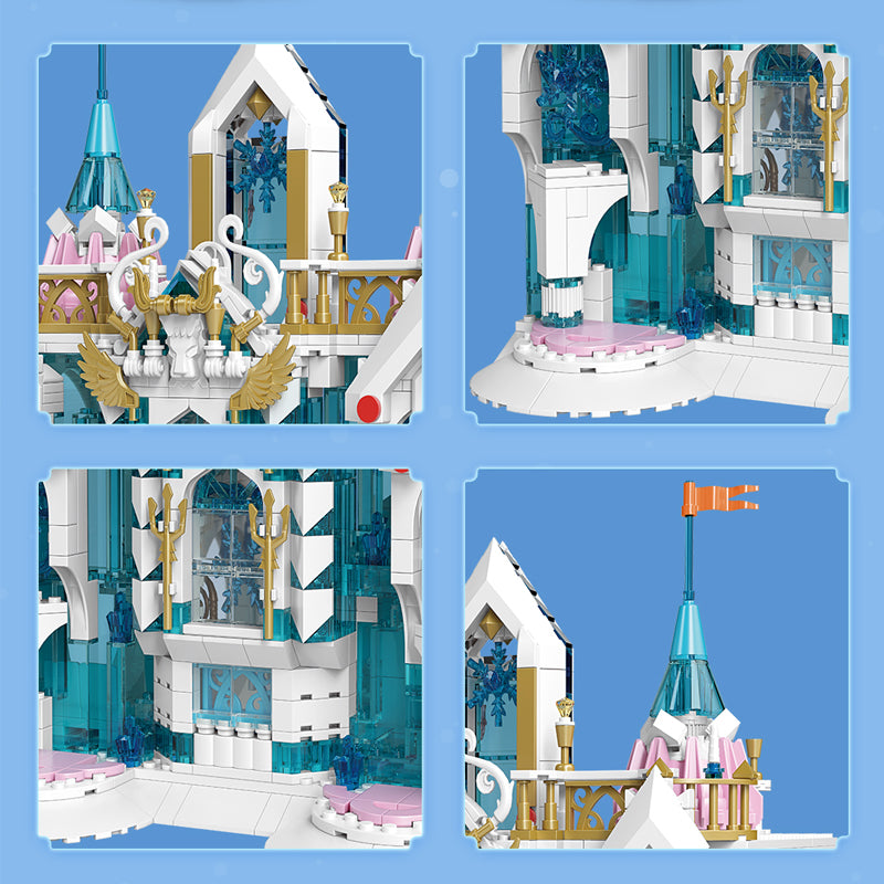 Mould King 11008 Snow Palace Klemmbaustein-Modell, Ansicht des kompletten Sets
