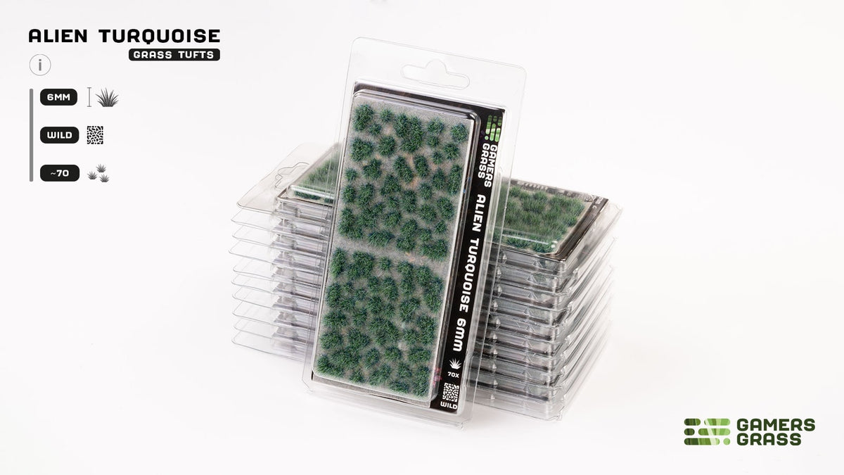 Gamers Grass – Alien Tufts: Alien Turquoise 8mm, Ansicht 3