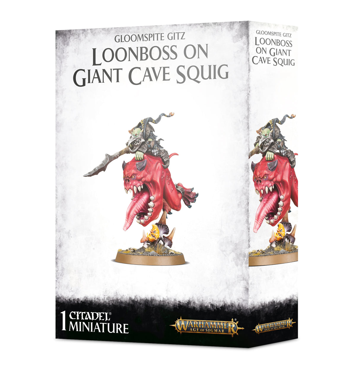 Warhammer Age of Sigmar – Gloomspite Gitz: Loonboss on Giant Cave Squig (89-35)