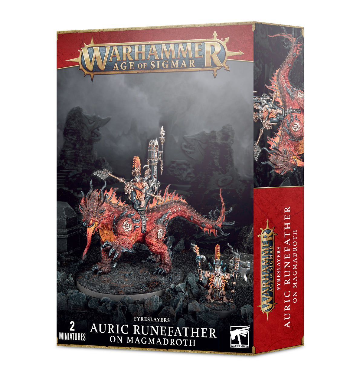 Warhammer Age of Sigmar – Fyreslayers: Auric Runefather on Magmadroth (84-23)
