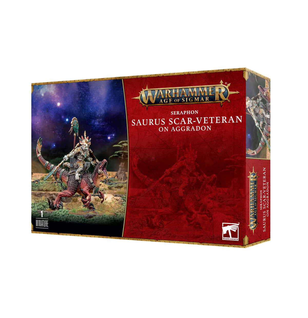 Warhammer Age of Sigmar – Seraphon: Saurus Scar-Veteran on Aggradon (88-24)