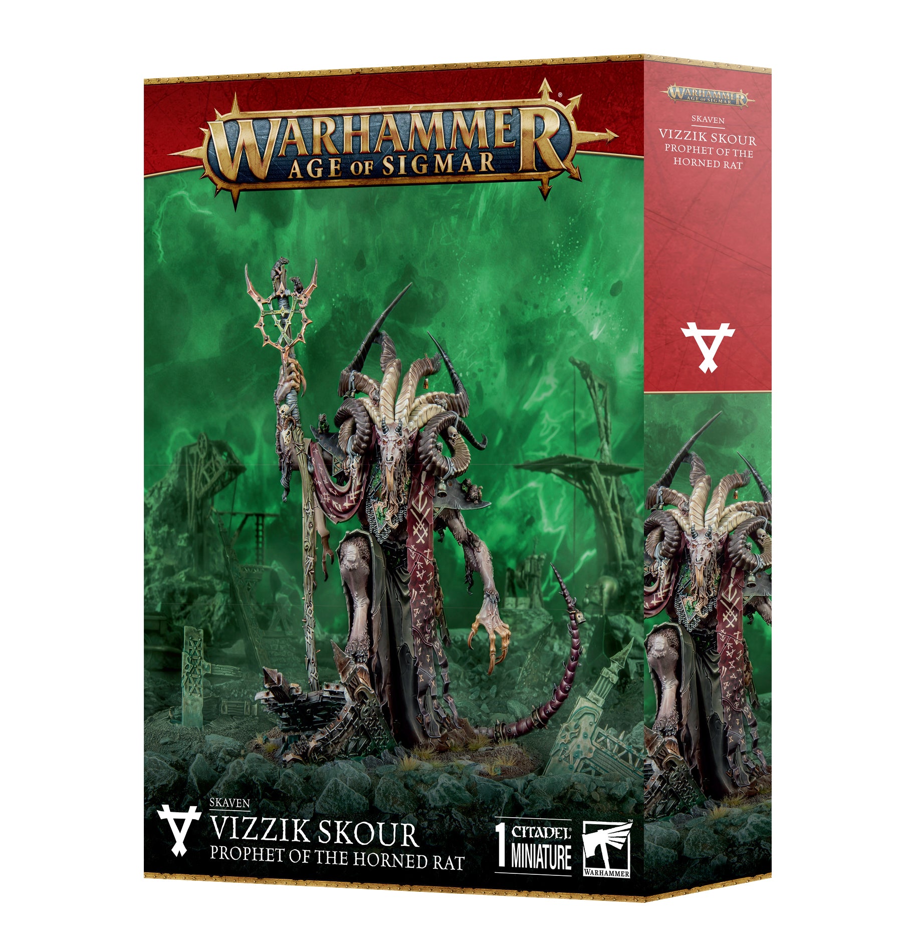 Warhammer Age of Sigmar: Skaven – Vizzik, Prophet of the Horned Rat (90-20)