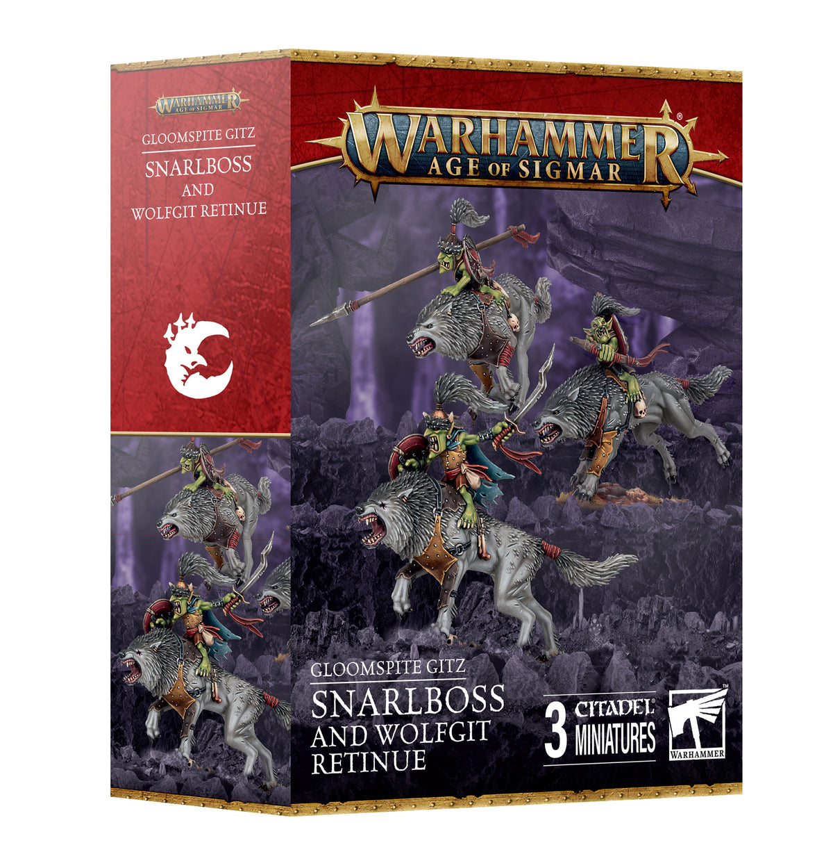 Warhammer Age of Sigmar – Gloomspite Gitz: Snarlboss & Wolfgit Retinue (89-98)