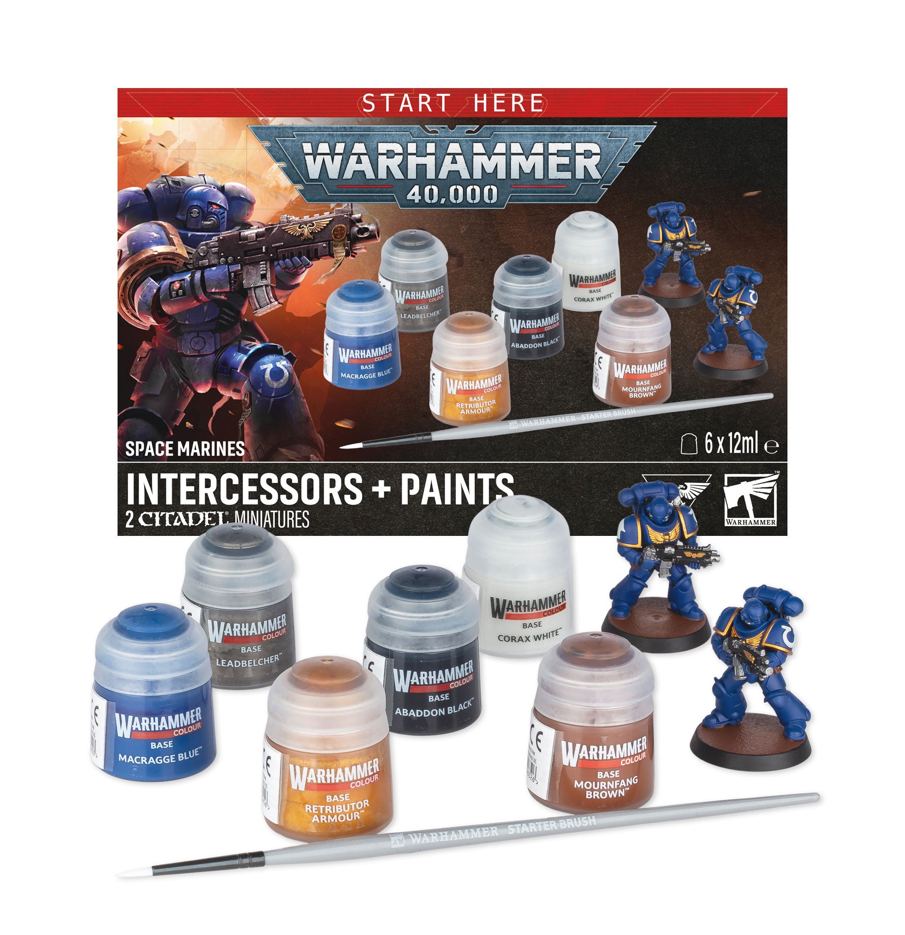 Warhammer®40.000 – Space Marines: Miniatur & Paint Set (60-11)