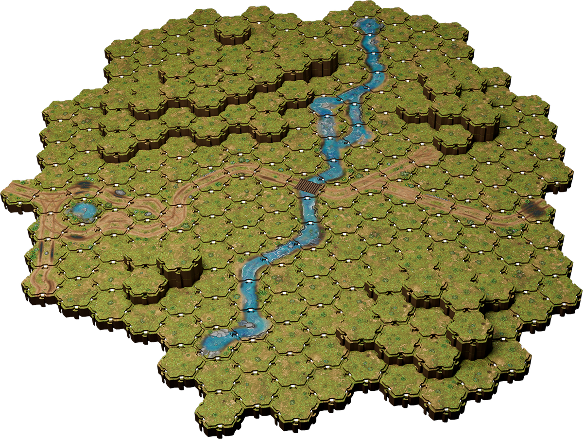 Lorescape – Terrain Tiles: Grassland Battlefield Pack