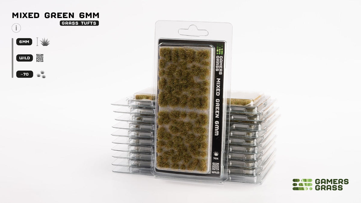 Gamers Grass – Grass Tufts: Mixed Green 6mm, Ansicht 3