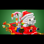 Mould King 10154 Weihnachtsschlitten Klemmbaustein-Modell, Detailaufnahme des Schlittens