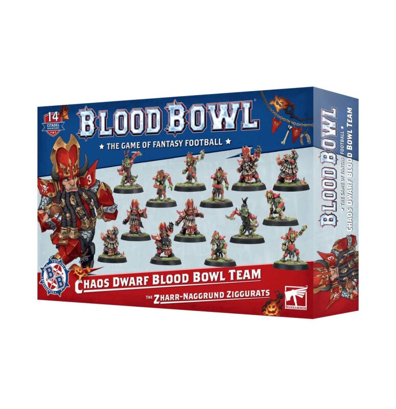 Warhammer - Blood Bowl: Chaos Dwarf Team - The Zharr-Naggrund Ziggurats (201-11)