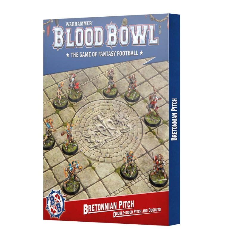 Warhammer - Blood Bowl: Bretonnian Pitch: Double-Sided Pitch and Dugouts (202-61)