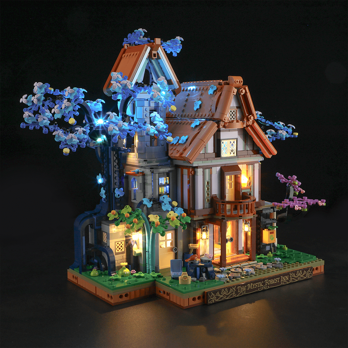 Lumibricks 20006 Sylvan Inn Klemmbaustein-Modell, beleuchtete Ansicht